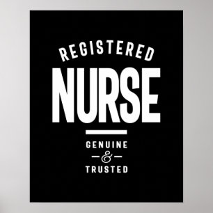 Registered Nurse Job Title Gift Poster