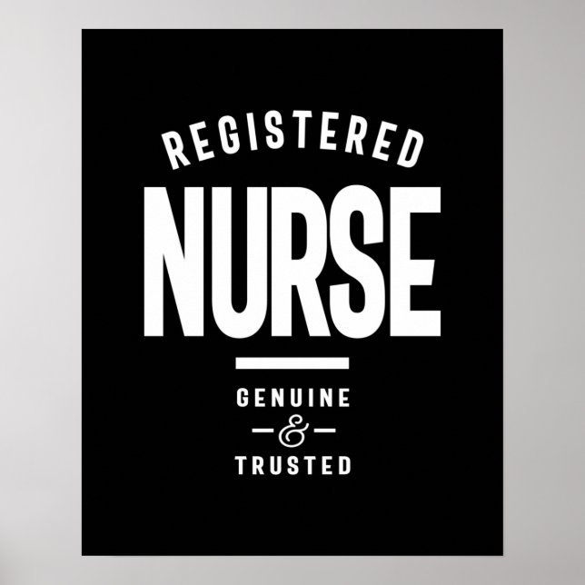 Registered Nurse Job Title Gift Poster (Front)