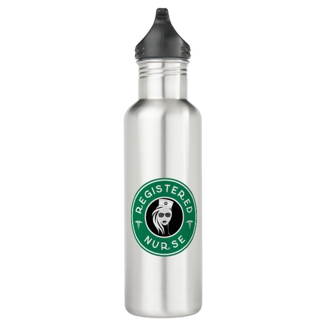 Registered Nurse Logo Badge Design 710 Ml Water Bottle (Right)