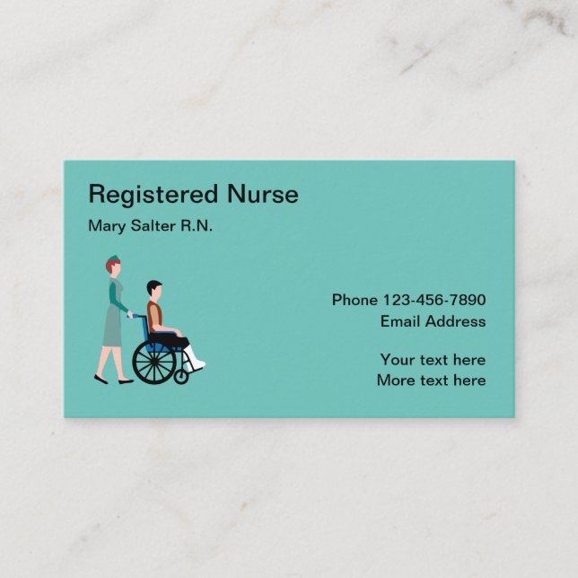 Registered Nurse Medical Business Card (Front)