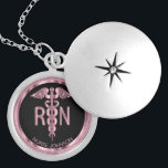 Registered Nurse - Medical Symbol Caduceus - Pink  Locket Necklace<br><div class="desc">Personalized Registered Nurse Medical Symbol Caduceus Pink Necklace ready for you to personalize. ✔Note: Not all template areas need changed. 📌If you need further customization, please click the "Click to Customize further" or "Customize or Edit Design"button and use our design tool to resize, rotate, change text colour, add text and...</div>