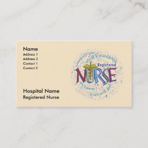 Registered Nurse Motto  Appointment Card
