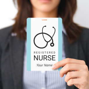 Registered Nurse name badge for professional carer