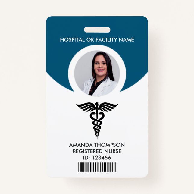 Registered Nurse Photo Identification Badge (Front)