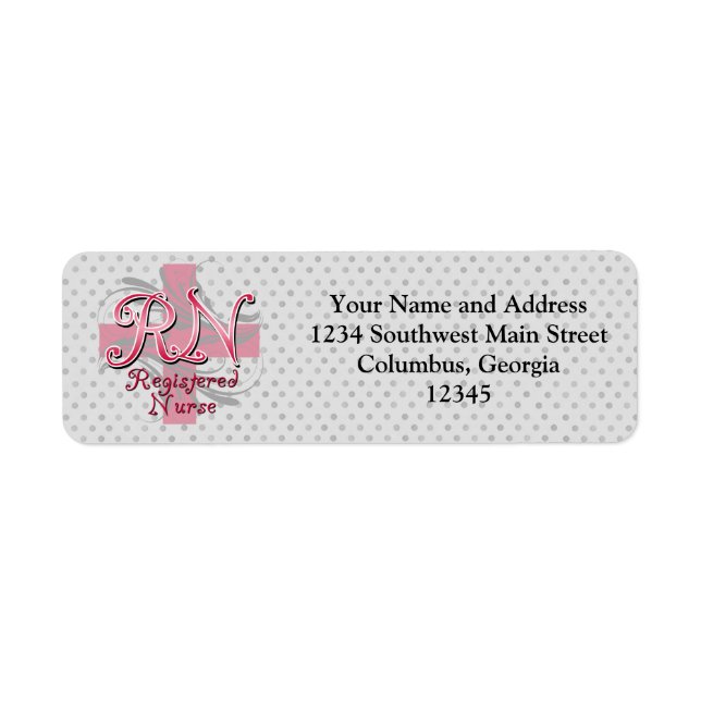 Registered Nurse, Pink Cross Swirls (Front)