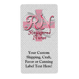 Registered Nurse, Pink Cross Swirls