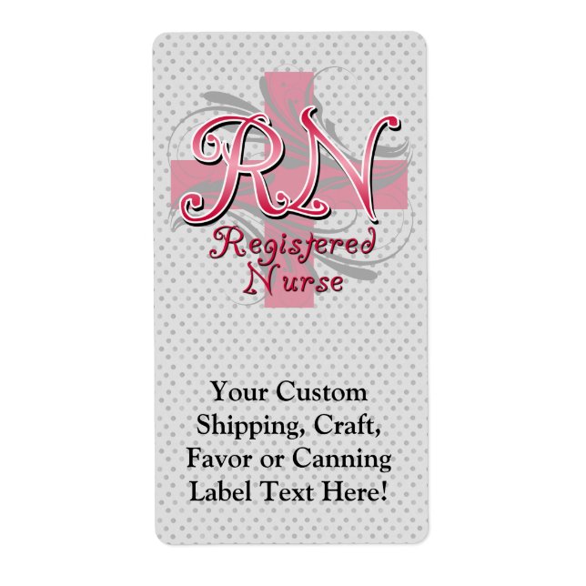 Registered Nurse, Pink Cross Swirls (Front)