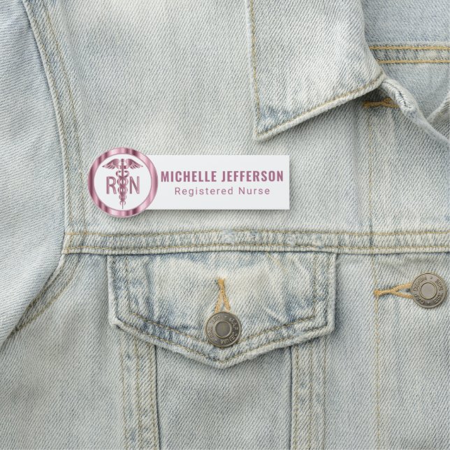 Registered Nurse -Pink Logo Name Tag (In Situ)