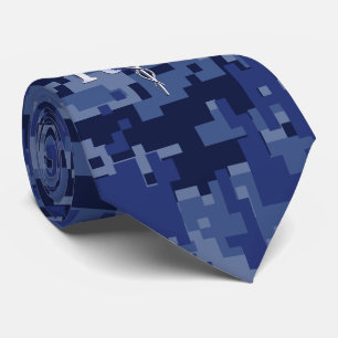 Registered Nurse RN Caduceus on Navy Camo Tie