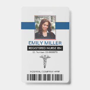 Registered Nurse RN caduceus photo template Badge