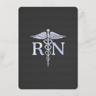 Registered Nurse RN Caduceus Snakes Enclosure Card