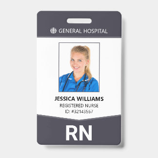Registered Nurse RN Employee ID Badge