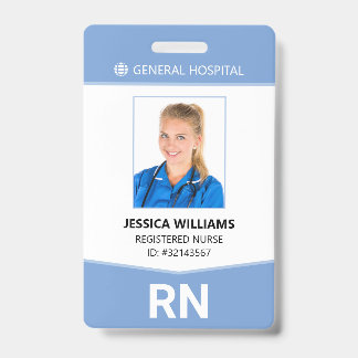 Registered Nurse RN Employee ID Badge