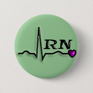 Registered Nurse "RN" Gifts QRS Design 2 Inch Round Button