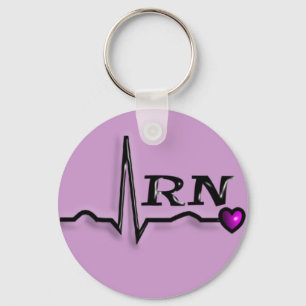 Registered Nurse "RN" Gifts QRS Design Keychain