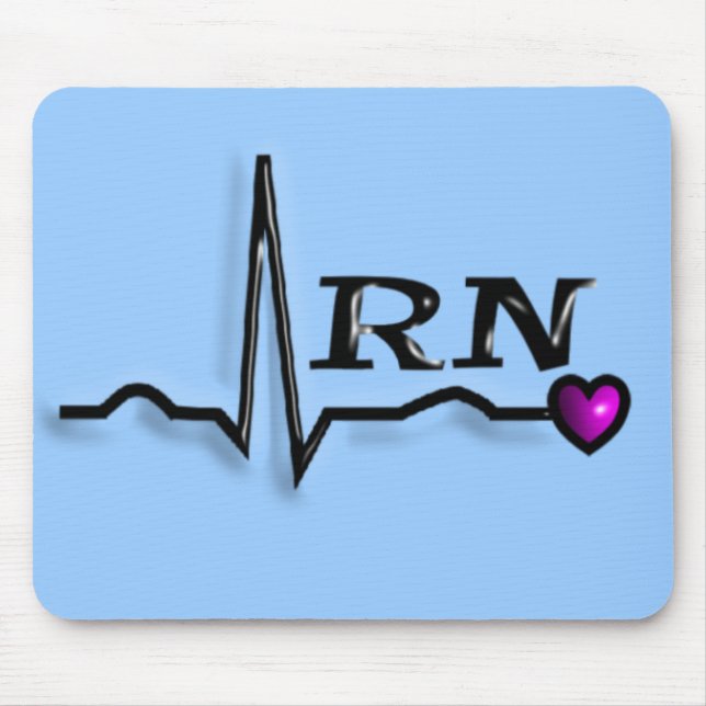 Registered Nurse "RN" Gifts QRS Design Mouse Pad (Front)