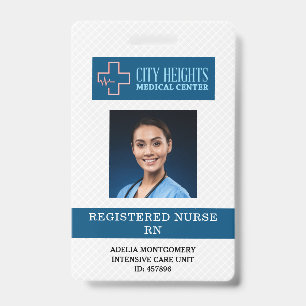 Registered Nurse RN Name Photo ID Hospital Logo Badge