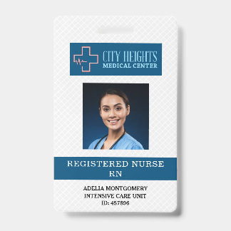 Registered Nurse RN Name Photo ID Hospital Logo Badge