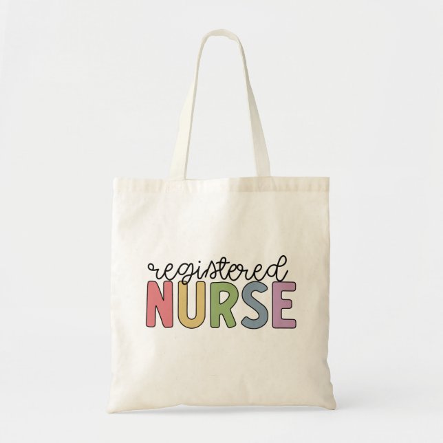 Registered Nurse RN Nurse Graduation Tote Bag (Front)