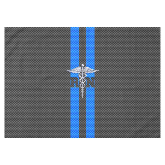 Registered Nurse RN Silver Caduceus Tablecloth (Front (Horizontal))