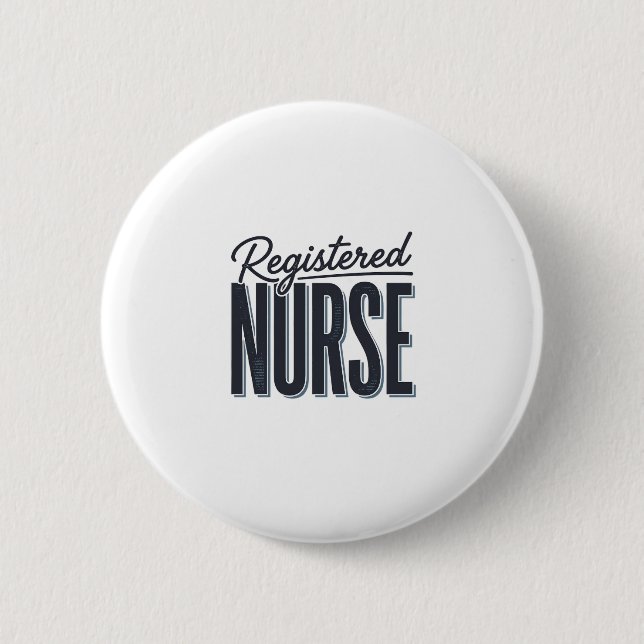 Registered Nurse Script Typography Vector Design_1 2 Inch Round Button (Front)