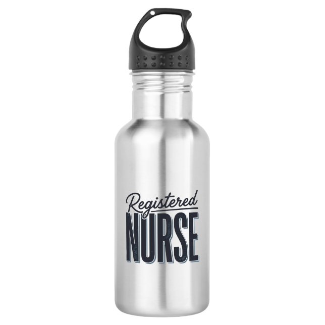 Registered Nurse Script Typography Vector Design_1 532 Ml Water Bottle (Front)