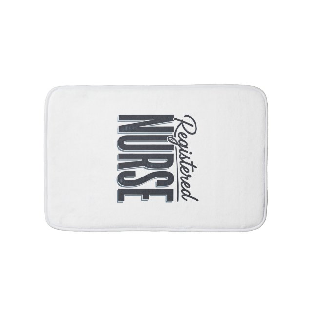 Registered Nurse Script Typography Vector Design_1 Bath Mat (Front)