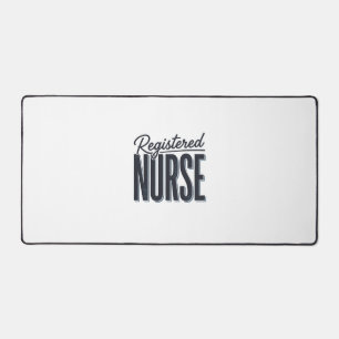 Registered Nurse Script Typography Vector Design_1 Desk Mat