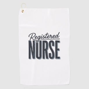 Registered Nurse Script Typography Vector Design_1 Golf Towel