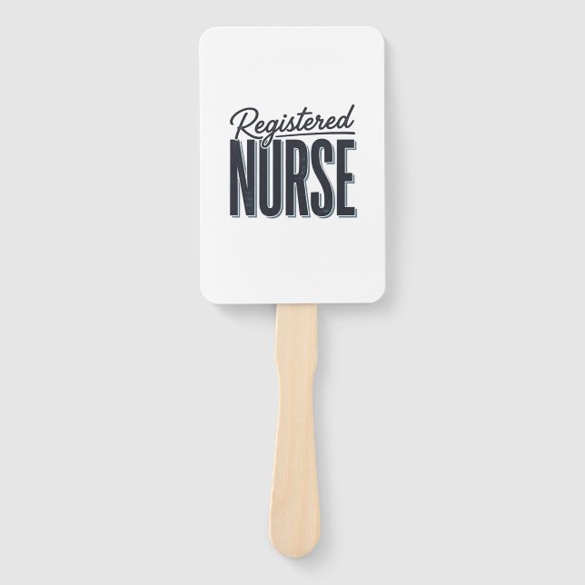 Registered Nurse Script Typography Vector Design_1 Hand Fan (Front)