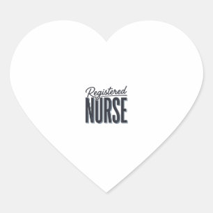 Registered Nurse Script Typography Vector Design_1 Heart Sticker