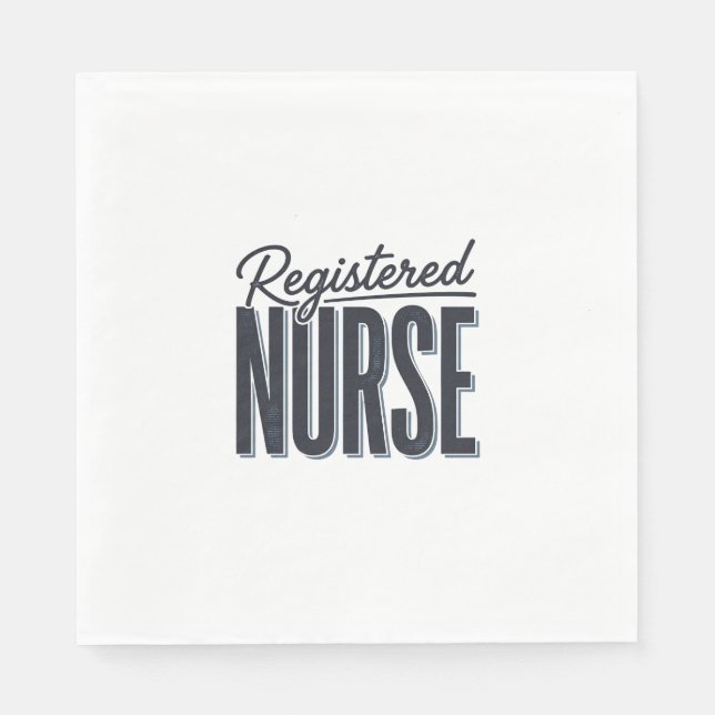 Registered Nurse Script Typography Vector Design_1 Napkin (Front)