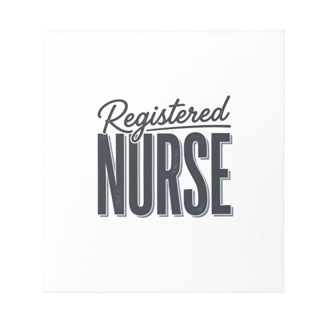Registered Nurse Script Typography Vector Design_1 Notepad (Front)