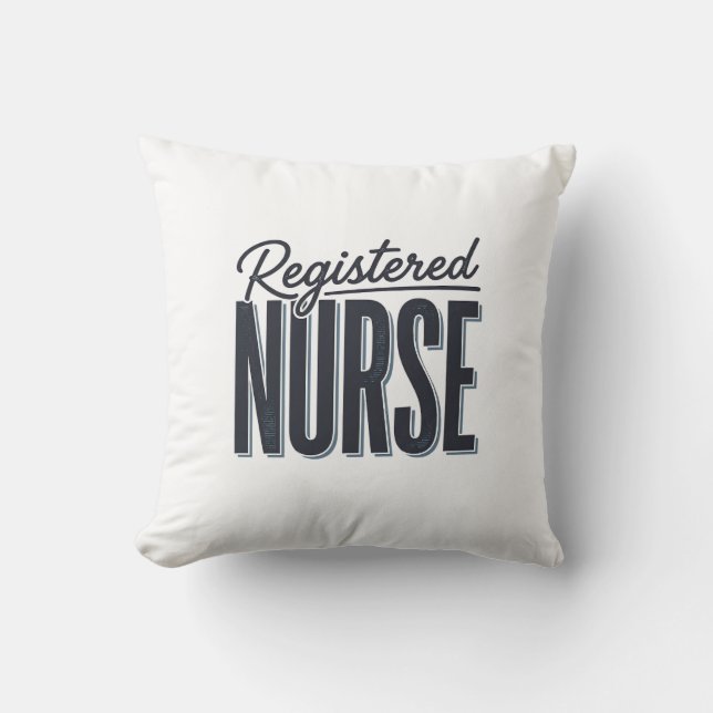 Registered Nurse Script Typography Vector Design_1 Throw Pillow (Front)