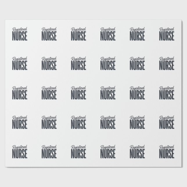 Registered Nurse Script Typography Vector Design_1 Wrapping Paper (Flat)