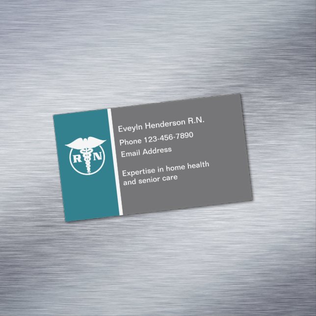 Registered Nurse Simple Contact Business Magnets (In Situ)