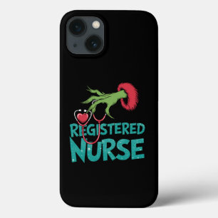 Registered Nurse Stethoscope Santa Elf Christmas iPhone 13 Case