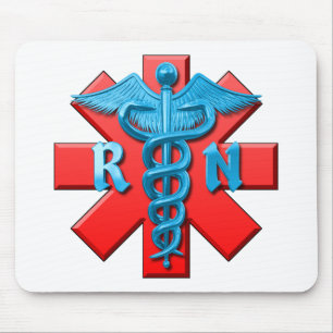 Registered Nurse Symbol Mouse Pad