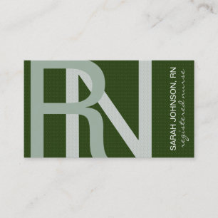 Registered Nurse Textured Text CHOOSE COLORS Business Card