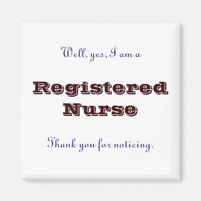 Registered Nurse, Thank You Magnet (Front)