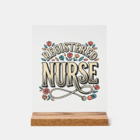 Registered Nurse Vintage Floral Typography Shirt D
