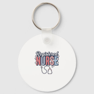 Registered Nurse Vintage Vector Shirt Design_1 Keychain