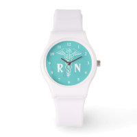 Registered nurse watch | caduceus with RN monogram