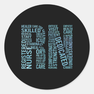 Registered Nurses Paint Rn Classic Round Sticker