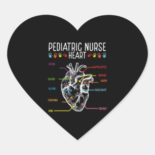 Registered Pediatric Nurse Accessoires Peds Heart Sticker