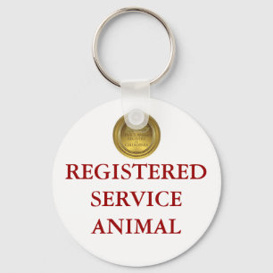 Registered Service Animal Tag Keychain