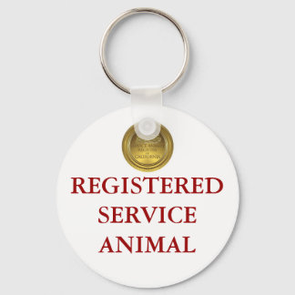 Registered Service Animal Tag Keychain
