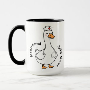 Registered Silly Goose Funny Nurse Duck Healthcare Mug