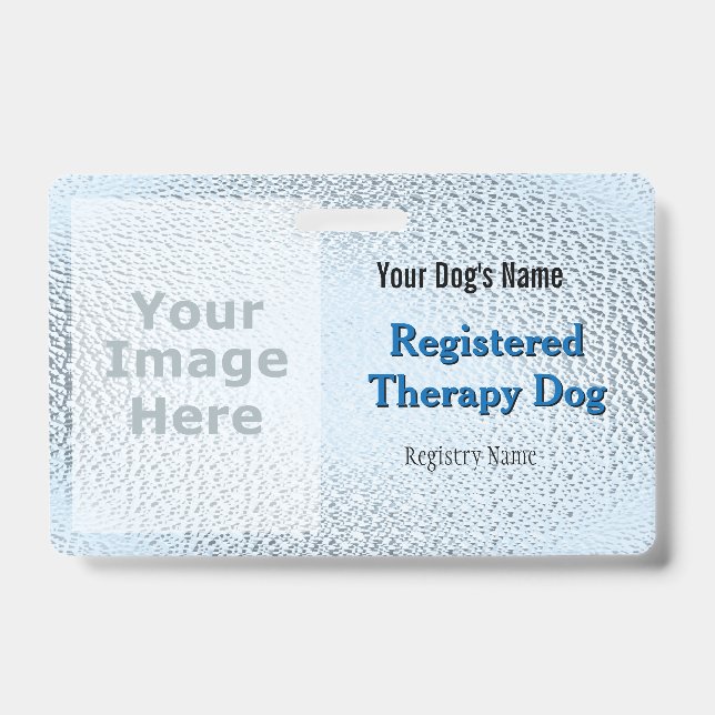 Registered Therapy Dog - Light Blue Badge (Front)