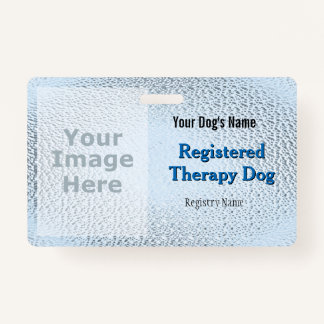 Registered Therapy Dog - Light Blue Badge